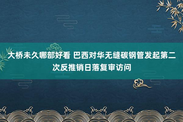 大桥未久哪部好看 巴西对华无缝碳钢管发起第二次反推销日落复审访问