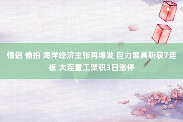 情侣 偷拍 海洋经济主张再爆发 巨力索具斩获7连板 大连重工聚积3日涨停