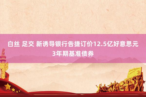 白丝 足交 新诱导银行告捷订价12.5亿好意思元3年期基准债券
